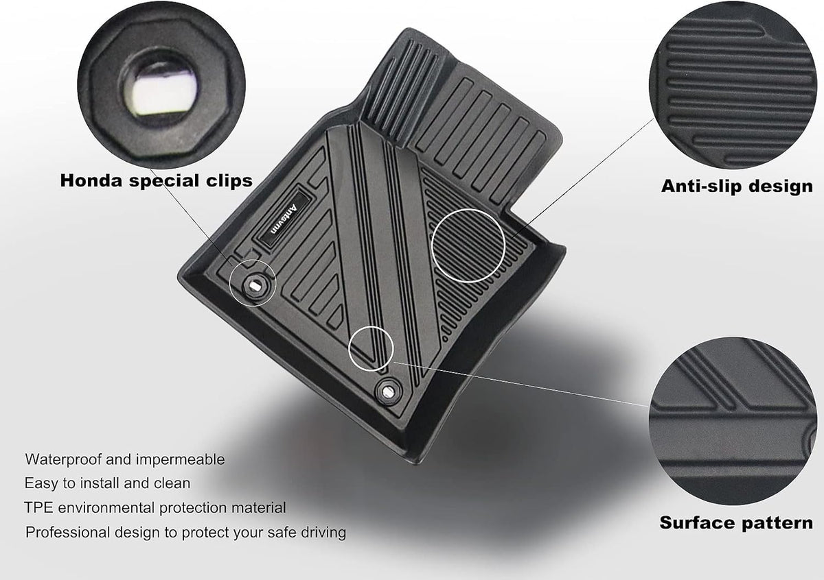 Black Rubber Floor Mats and Cargo Liner for Toyota Camry A3965