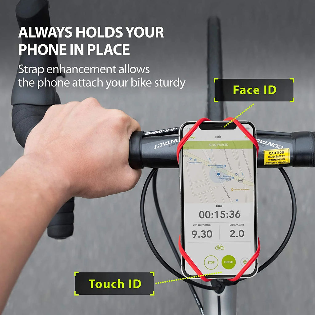 Red Bike Phone Mount for Stem Mounting 4.7"-7.2" Cell Phones X476