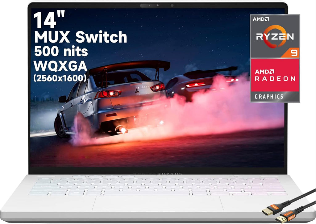 14" QHD Gaming Laptop, AMD Ryzen 9, 32GB DDR4, 2TB SSD, Windows 11 Home, White D61006