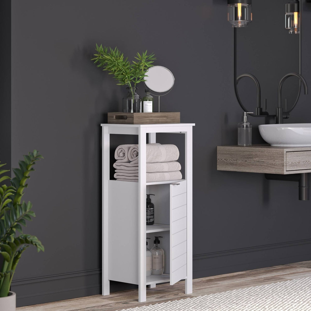 Gray Single Door Floor Cabinet L979