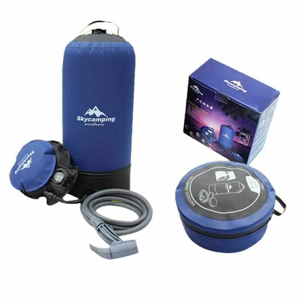 11L PVC Inflatable Portable Camp Shower Blue T817281