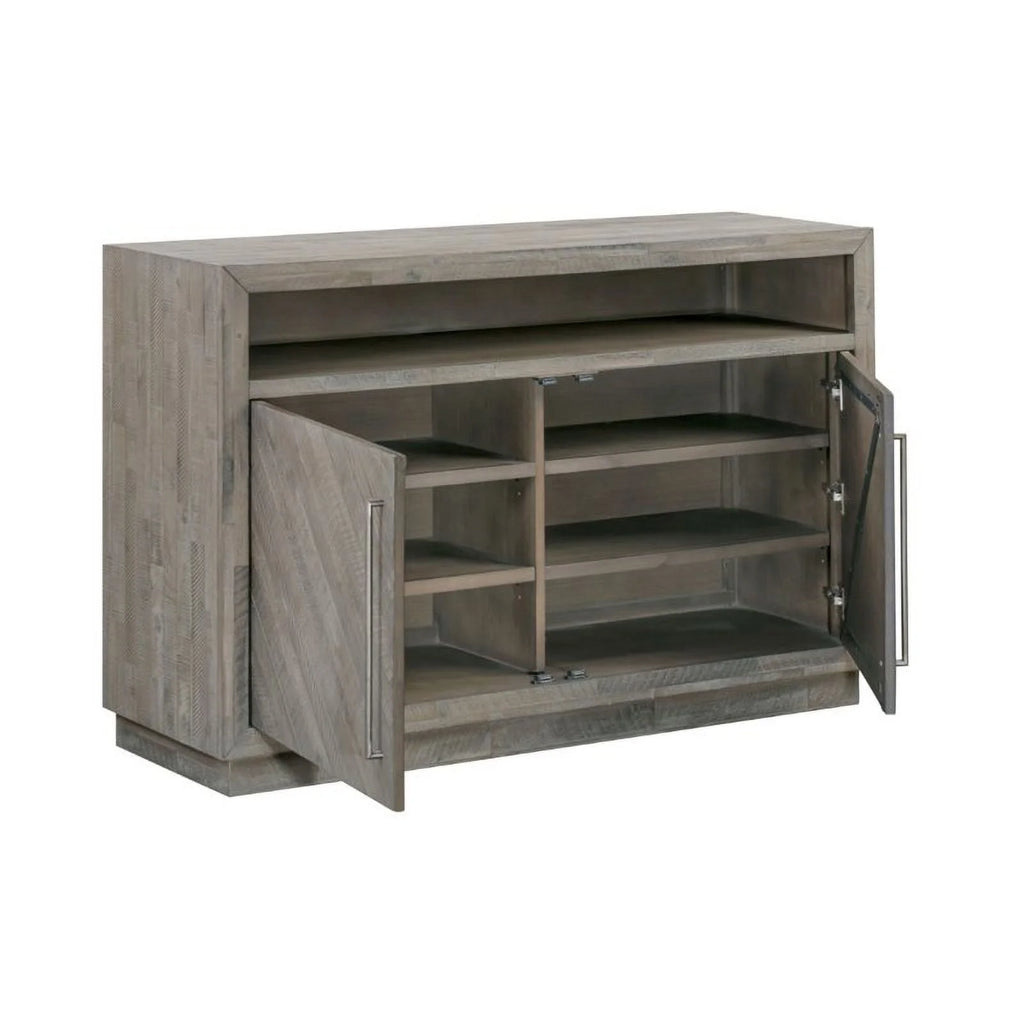 Gray Solid Wood TV Stand W9806