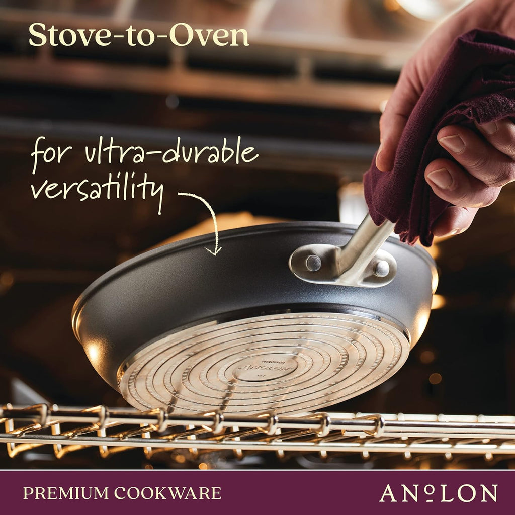 12 Piece Hard Anodized Cookware Set with Deep Frying Pan E26923
