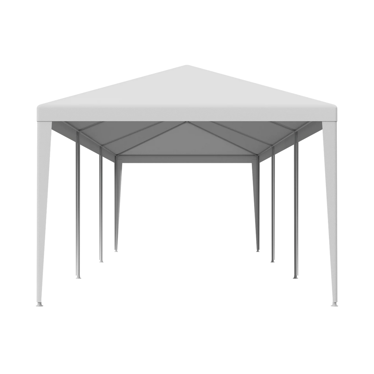 10'x 30' White Gazebo Canopy with 6 Windows & 2 Sidewalls R937094