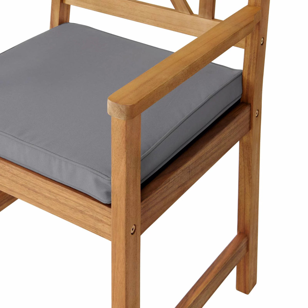 Acacia Wood Dining Chair with Cushions Set of 2 H1075