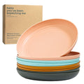 Deep Wheat Straw Dinner Plates Set of 8, Pastel 9" U7343