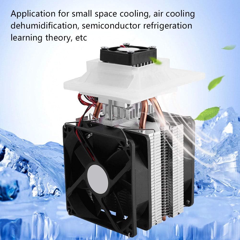 12V Semiconductor Refrigeration Thermoelectric Peltier Air Cooling Dehumidification System Cooler Fan Kit 175x100x98 mm E639