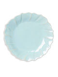 Aqua Ruffle Salad Plate Y102
