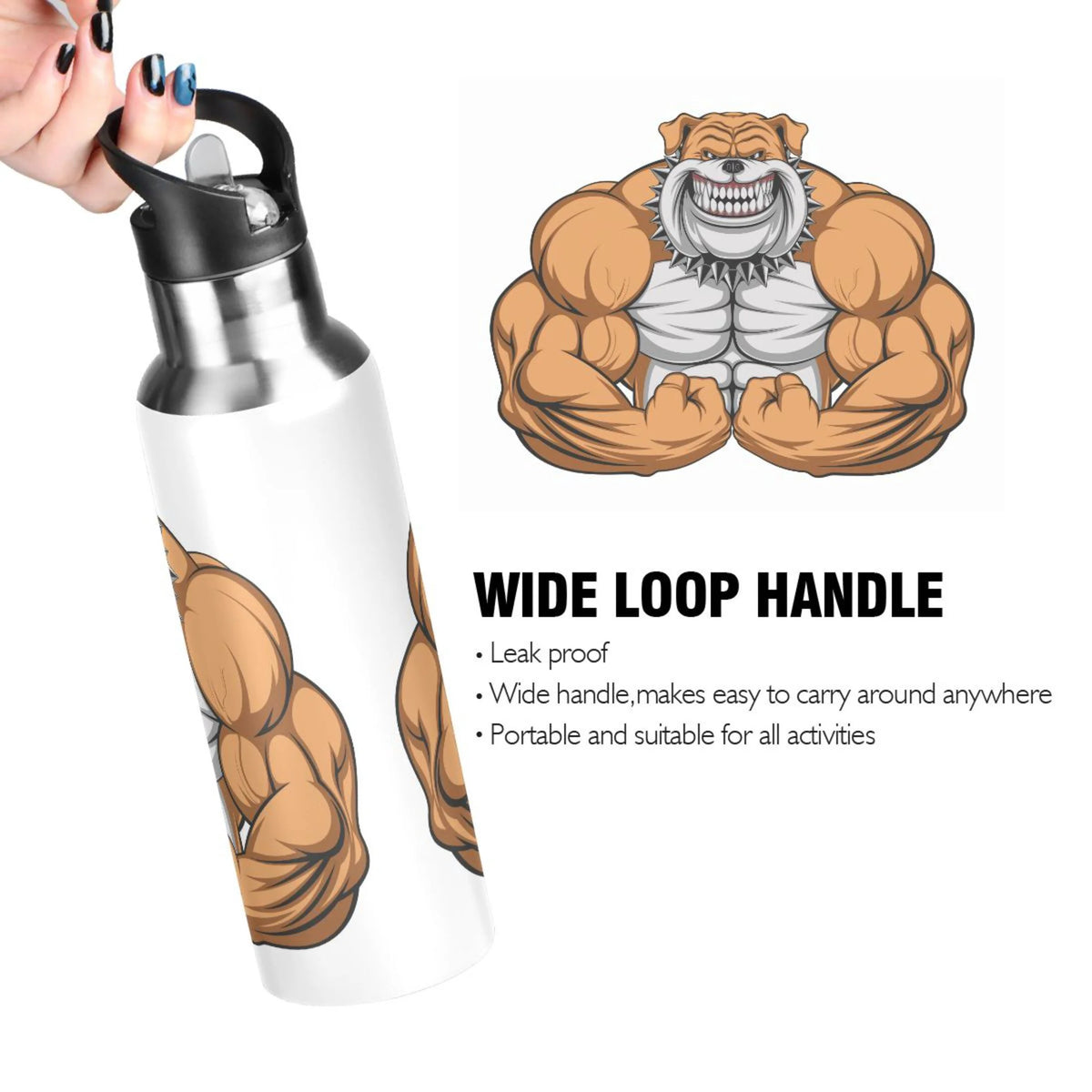 Stainless Steel Insulated Water Bottle with Straw Lid A142794