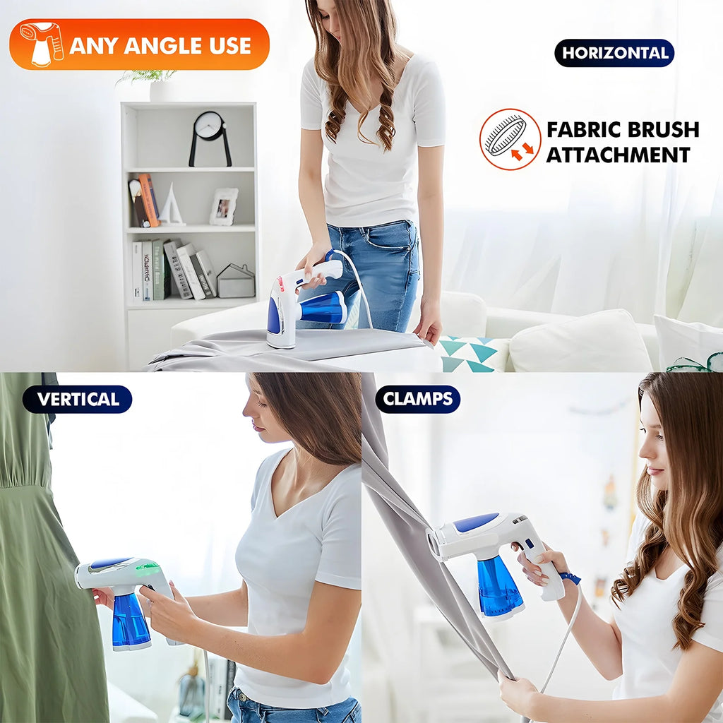 1600W Foldable Handheld Fabric Steamer 8.5oz O11844