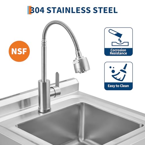 Stainless Steel Utility Sink with Faucet H1413