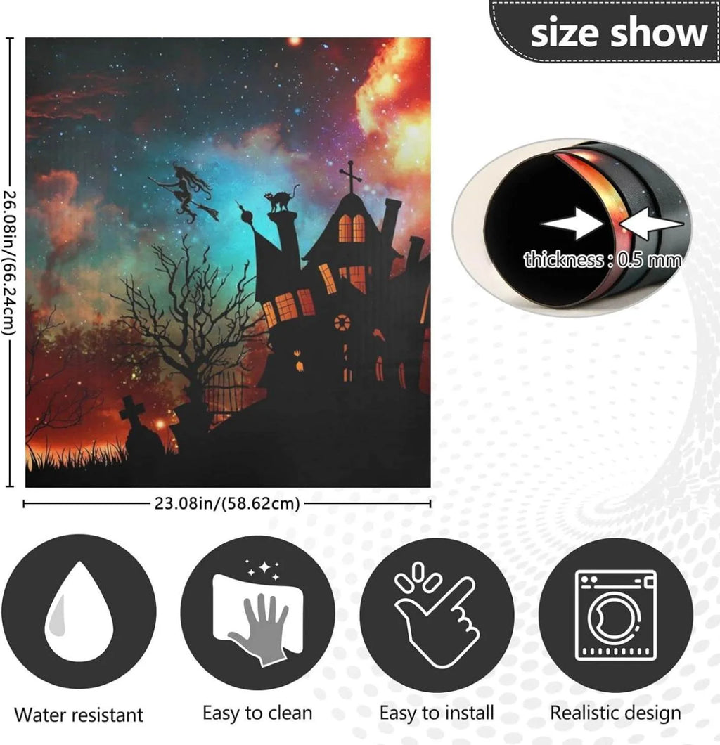 Halloween Witch Castle Dishwasher Magnet Cover, 23"x 26" I81292