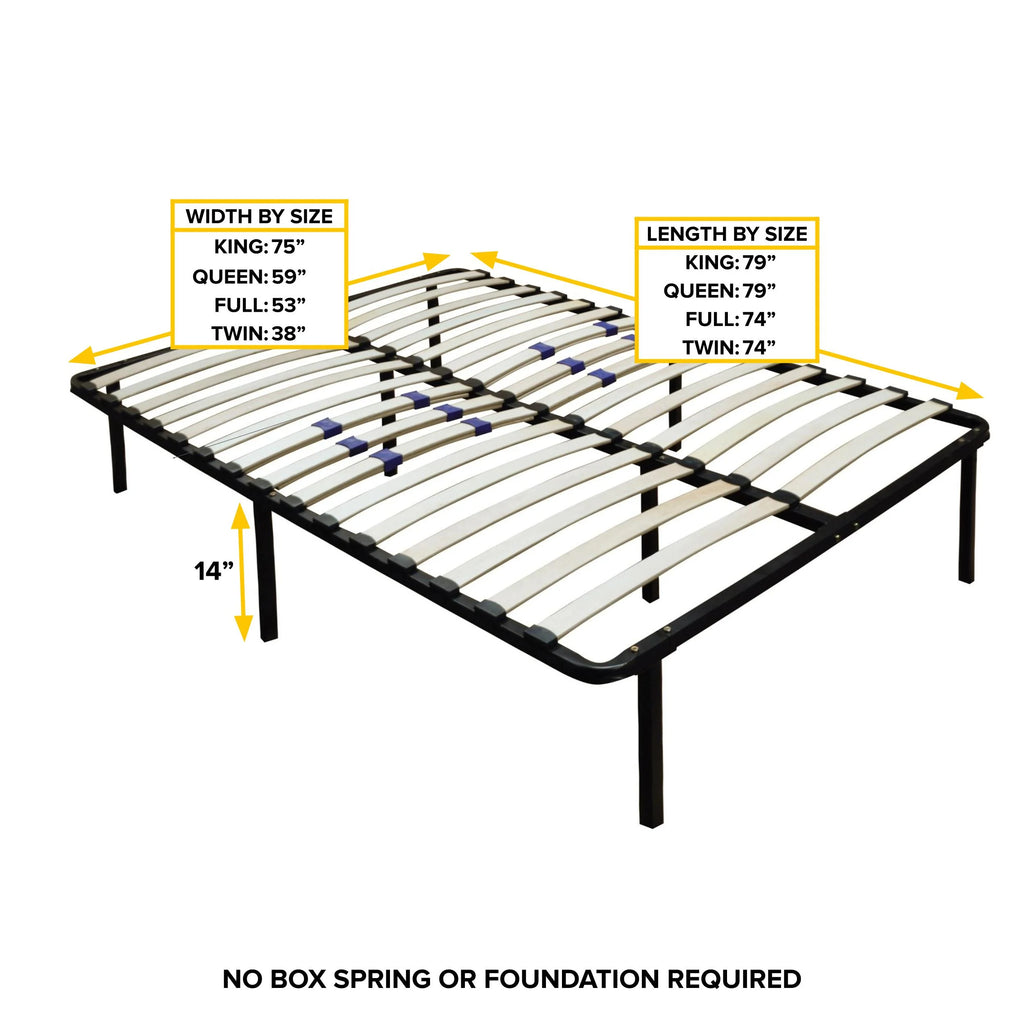 14" Metal Platform Bed Frame California King L952