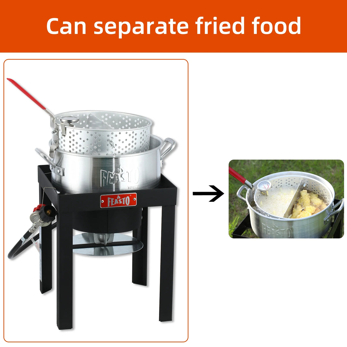 10 Qt Aluminum Propane Burner for Outdoor Cooking V148573