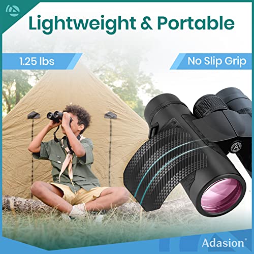 12x42 HD Waterproof Binoculars with Phone Adapter and Tripod B529