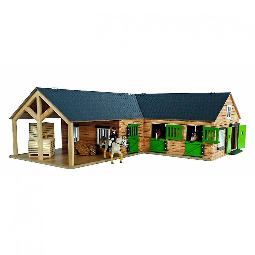 1-24 Scale Horse Stable with 4 Box Storage & Wash Box W2585