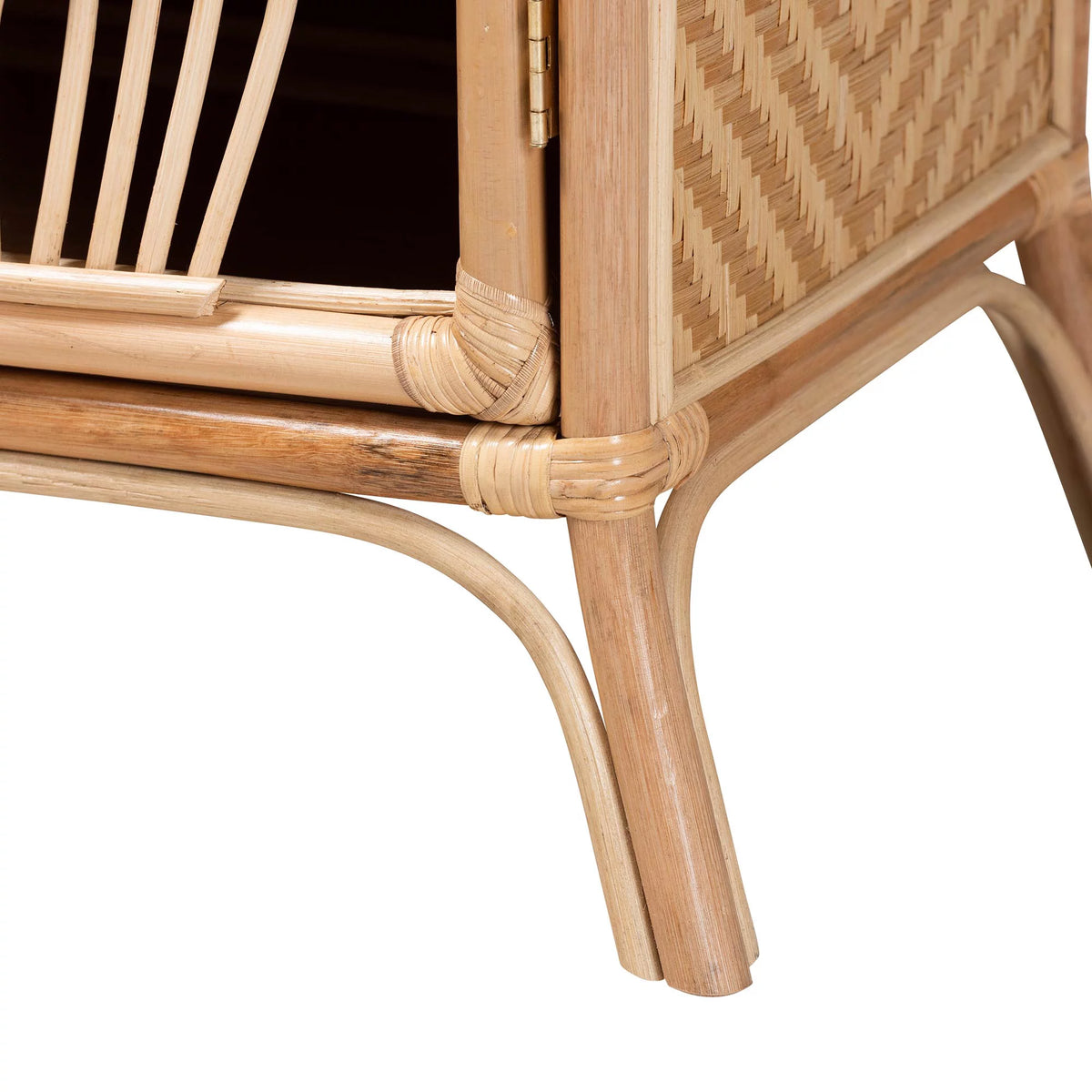 Natural Brown Rattan Nightstand C4021