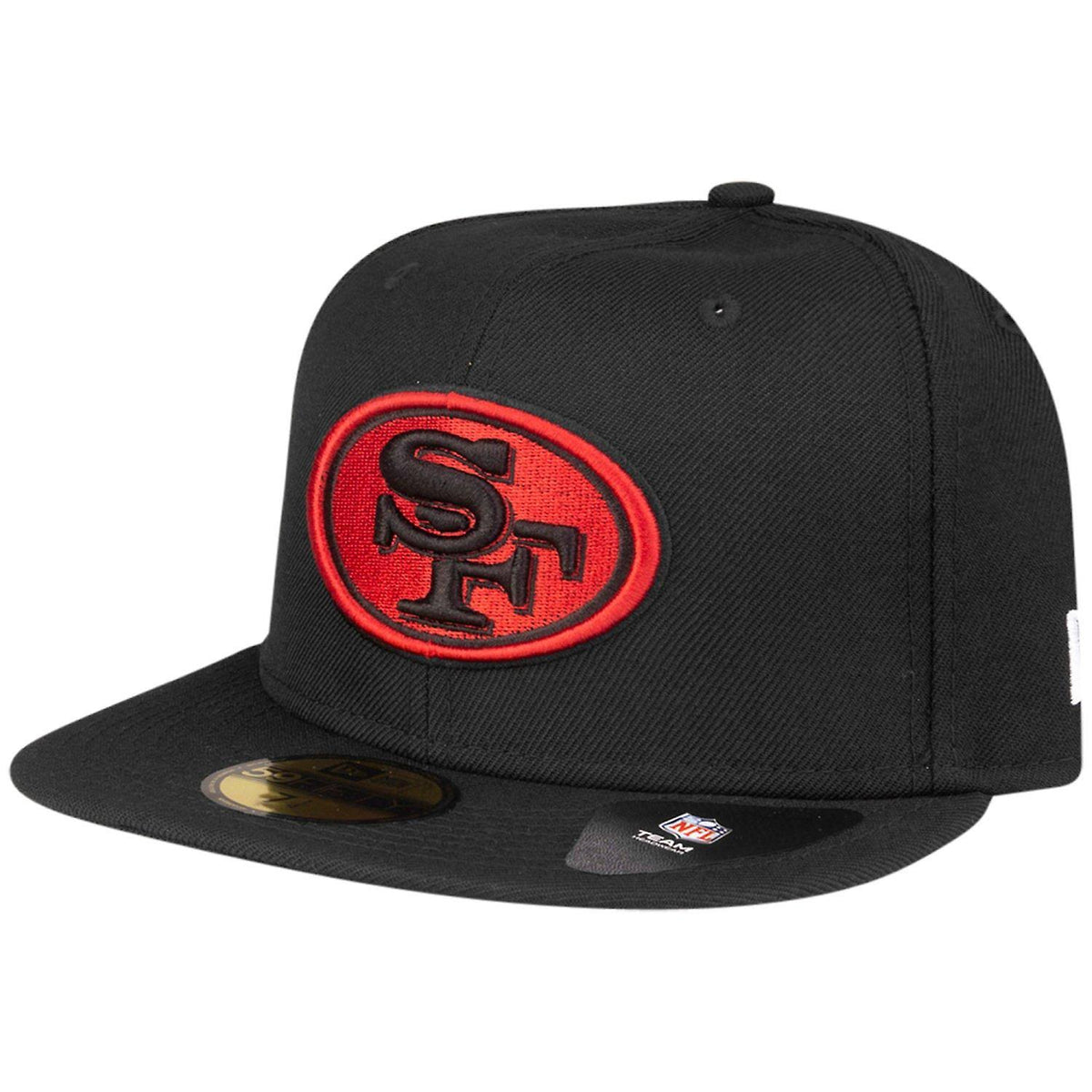 Black Red San Francisco 49ers Fitted Hat E1468