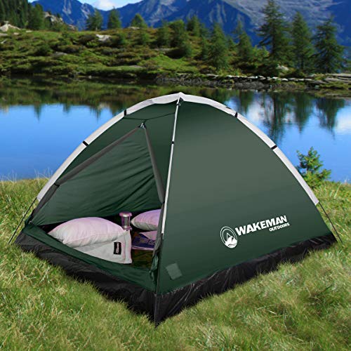 2 Person Camping Tent with Rain Fly and Carrying Bag Q867629
