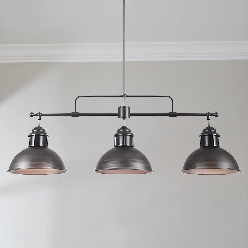 3-Light Kitchen Island Linear Industrial Pendant G155745