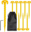 8-Pack 10 inch Yellow Outdoor Tent Stakes H4575