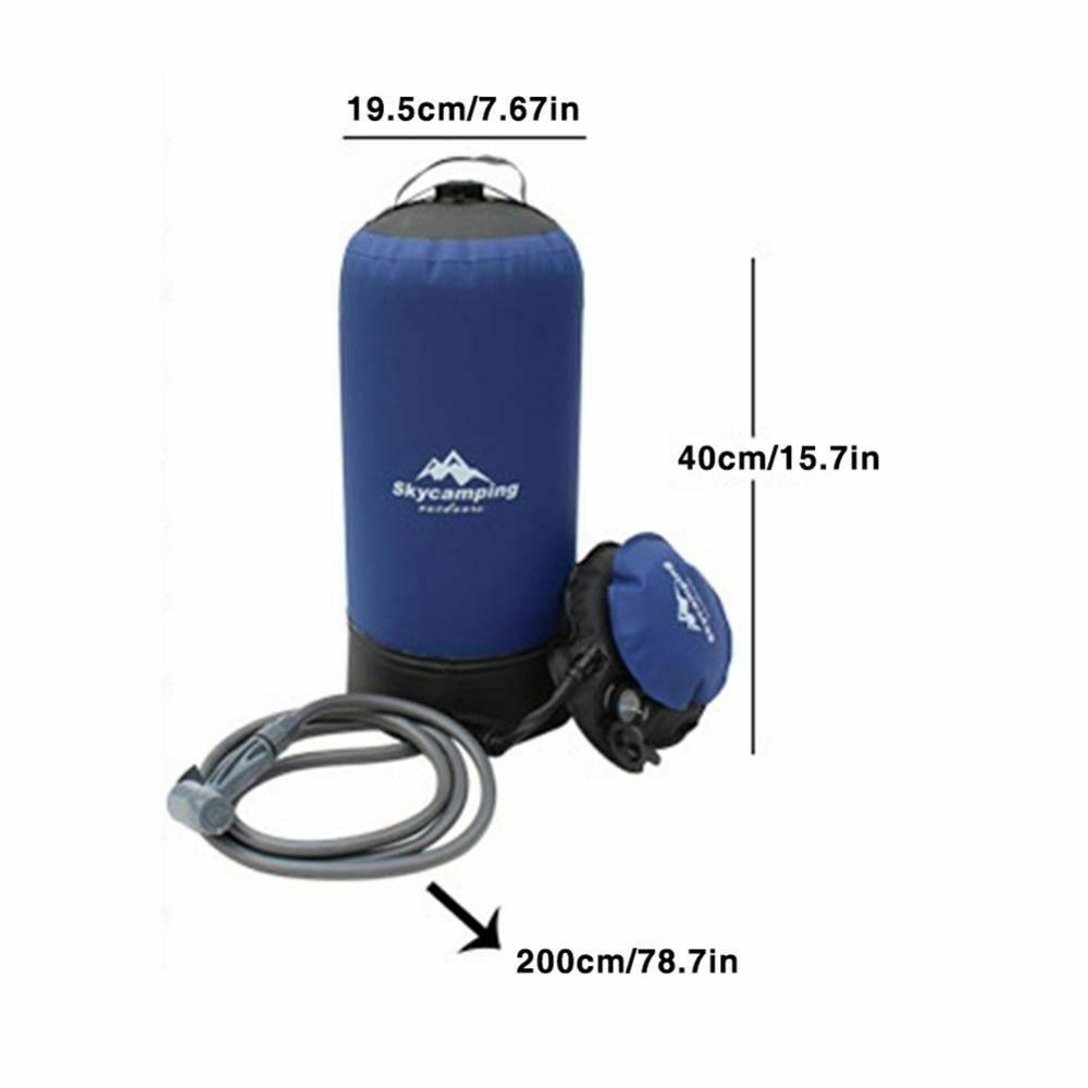 11L PVC Inflatable Portable Camp Shower Blue T817281
