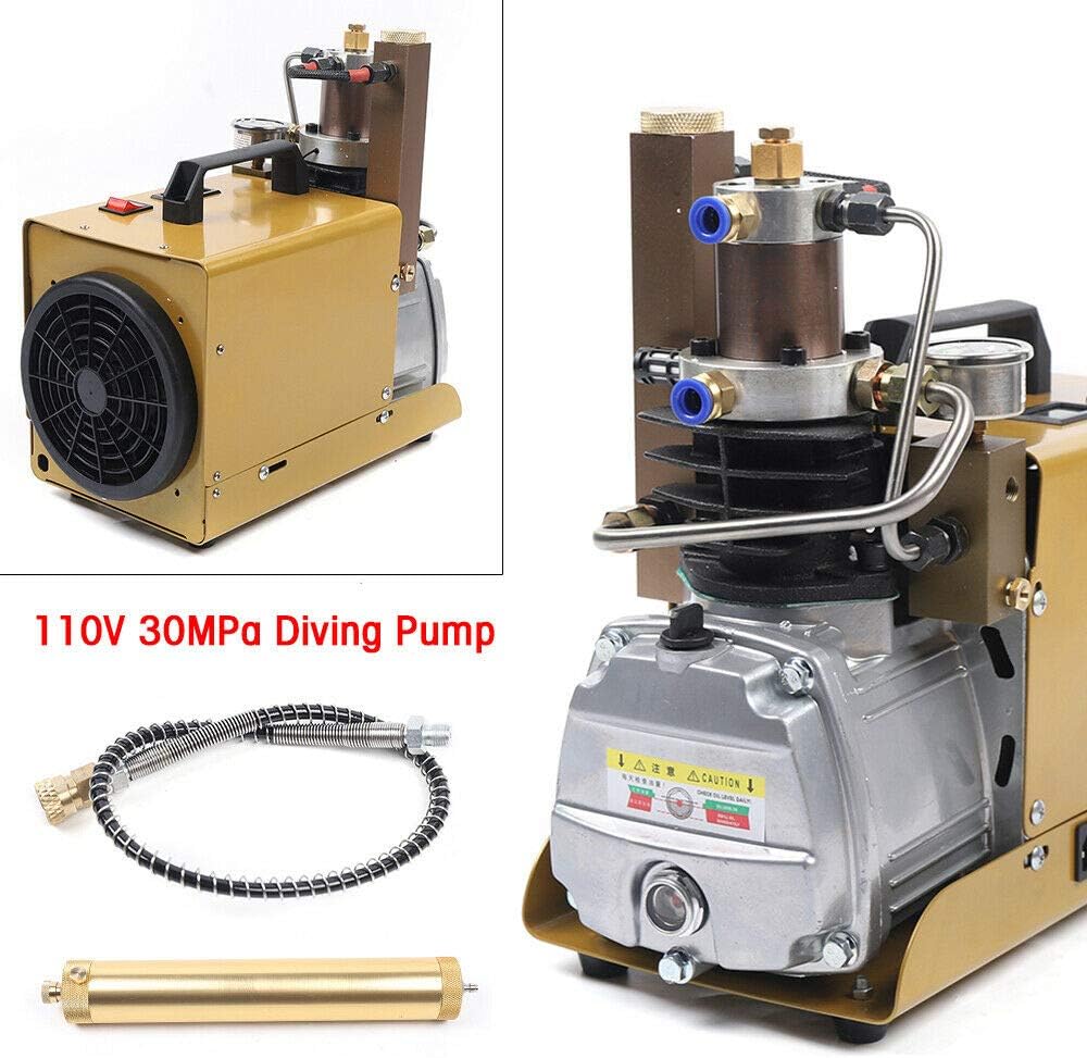 30MPA 4500PSI High Pressure Air Compressor PCP Scuba Electric Air Pump E6501