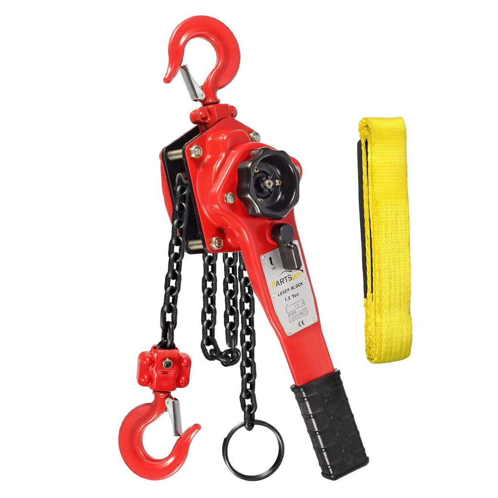 3300LBS Capacity Lever Hoist Come Along with 2 Heavy Duty Hooks, Pack of 2 G58918