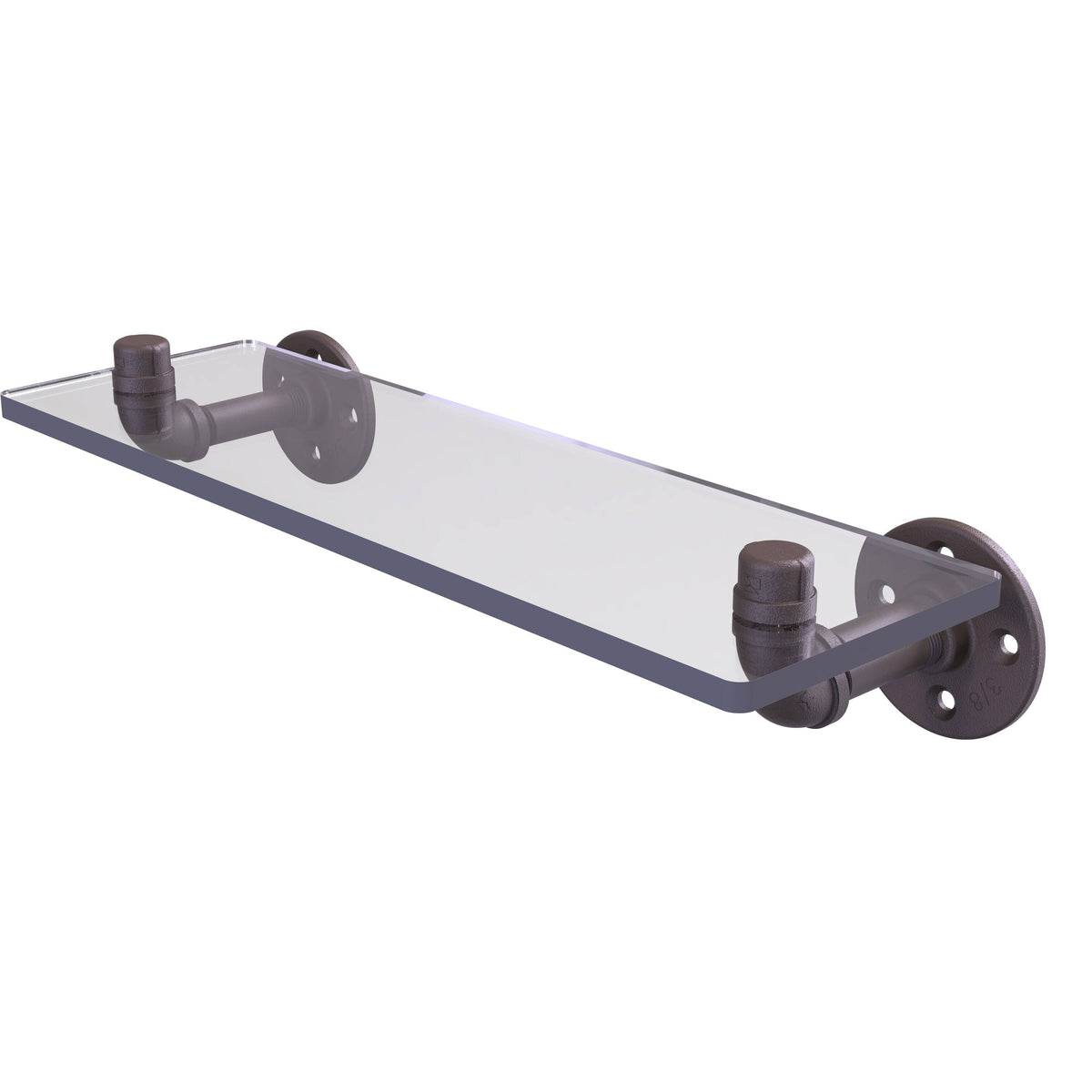 Satin Nickel Glass Shelf V4032