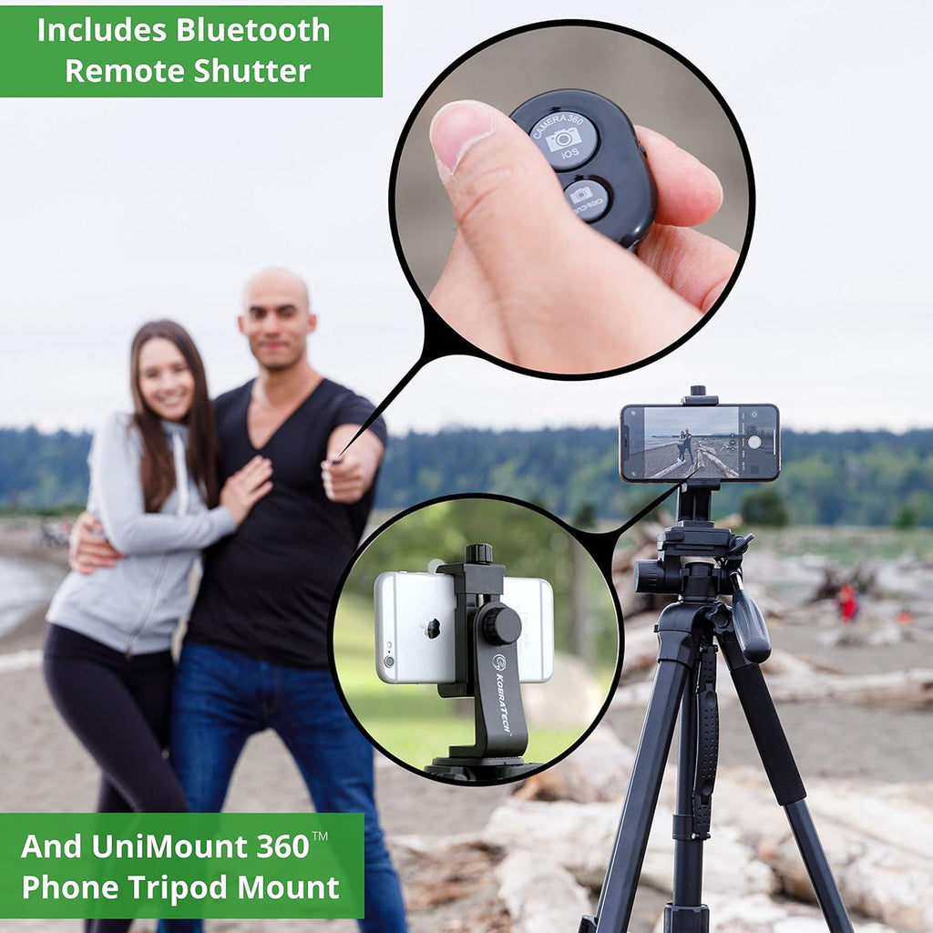 70 Tripod with Bluetooth Remote Shutter, Monopod Pack of 2 K85849