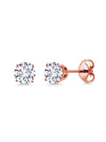18K Rose Gold Plated Silver Stud Earrings W7211