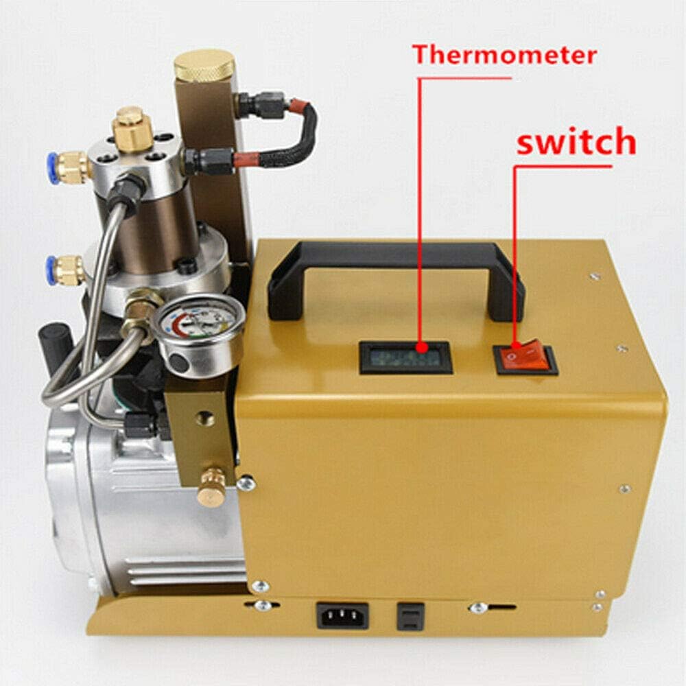 30MPA 4500PSI High Pressure Air Compressor PCP Scuba Electric Air Pump E6501