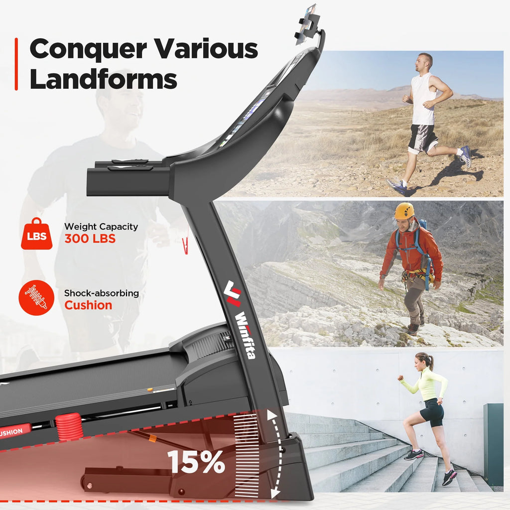 4.5HP Folding Treadmill with 15% Auto Incline O864