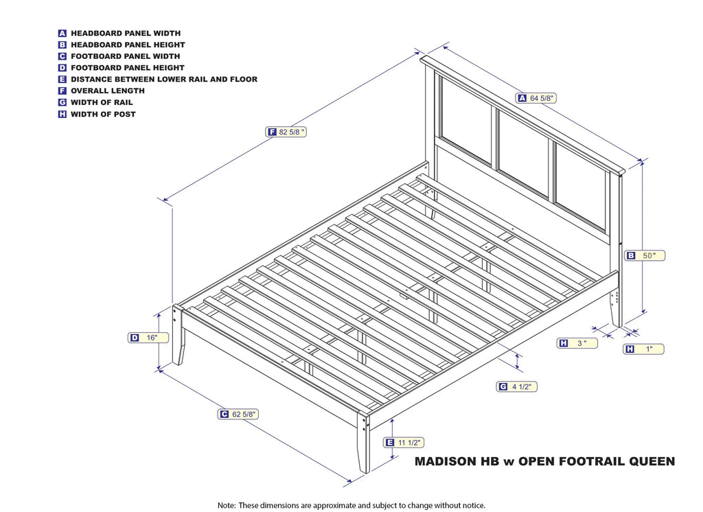 Queen Solid Wood Platform Bed with Panel Headboard in White Q39374