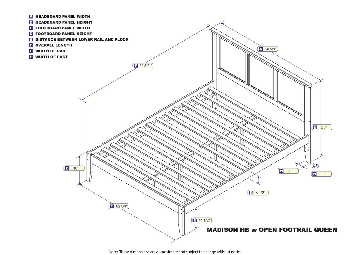 Queen Solid Wood Platform Bed with Panel Headboard in White Q39374