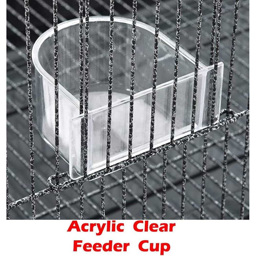 36-Inch Wrought Iron Open Play Top Bird Flight Cage with Rolling Stand F55570