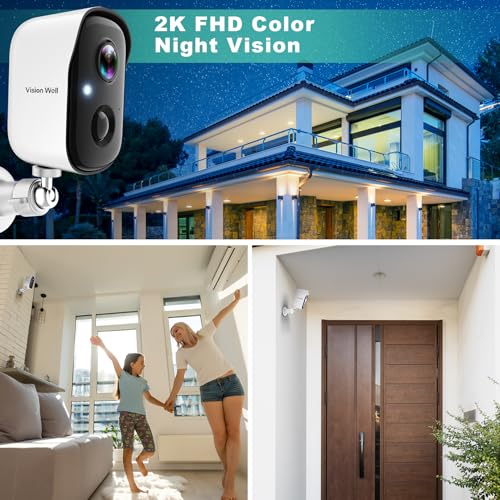 2K Battery Powered Wireless Security Camera H130742