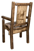 Captain's Chair with Laser Engraved Elk Design O46929
