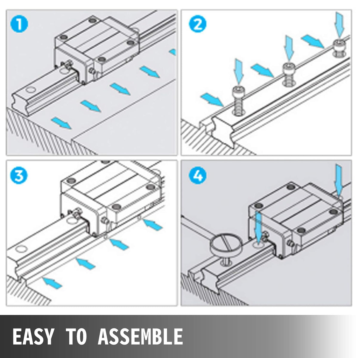 15-300mm Linear Rail with 4X Square Type Carriage Bearing Block O37146
