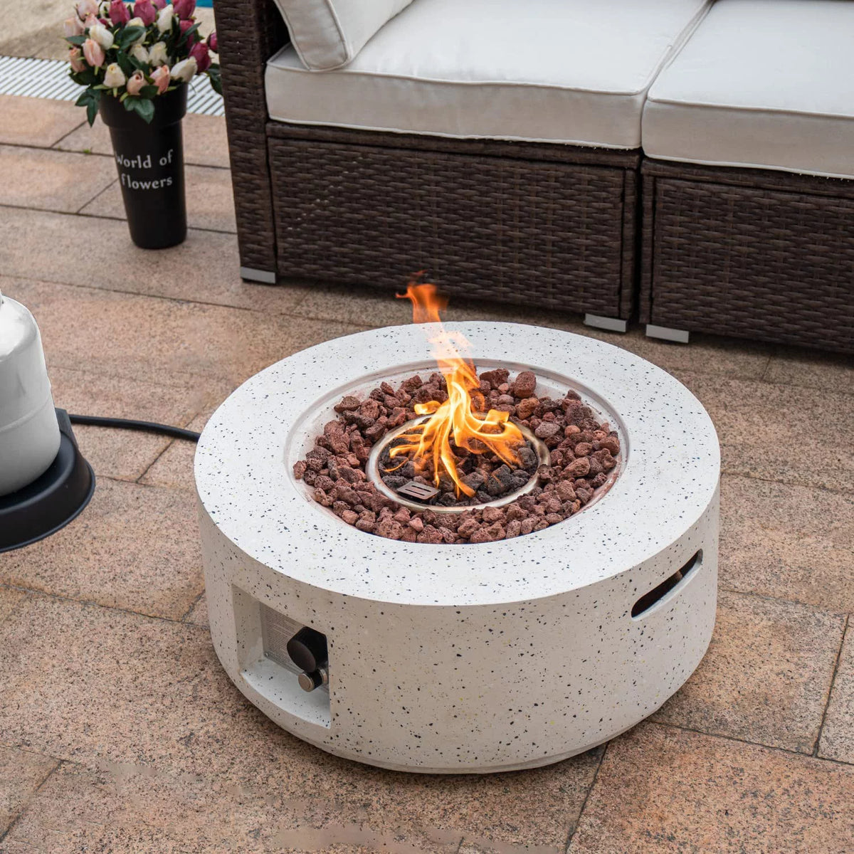 28-inch Round Propane Fire Pit Table B1971