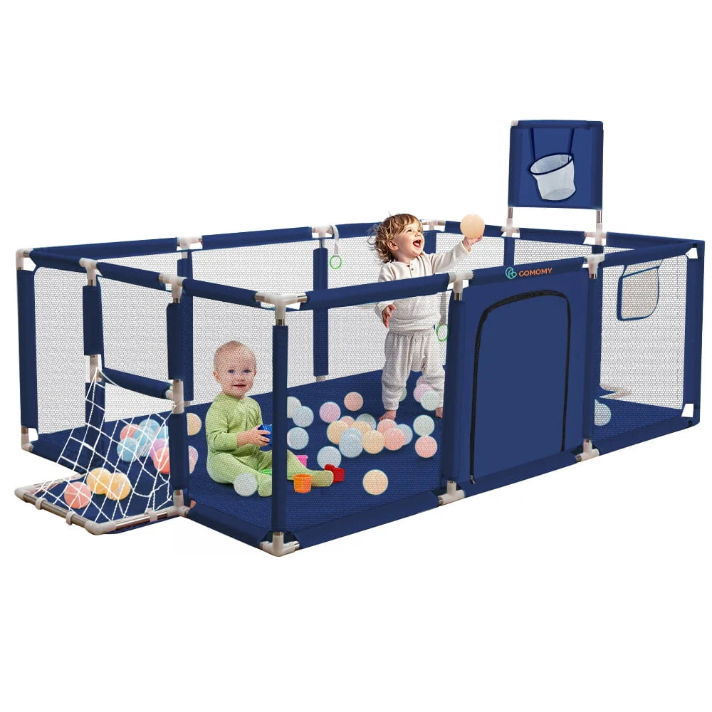 71x48inch Large Gray Baby Playpen R305631