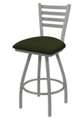 36x22 Swivel Extra Tall Bar Stool with Anodized Nickel Finish and Pine Seat I872