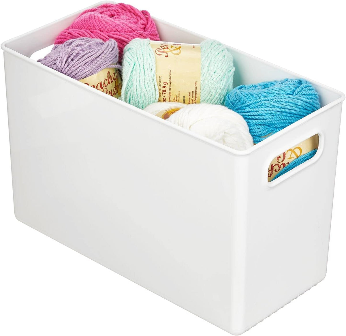 White 8 Pack Plastic Storage Organizer Bin N64642