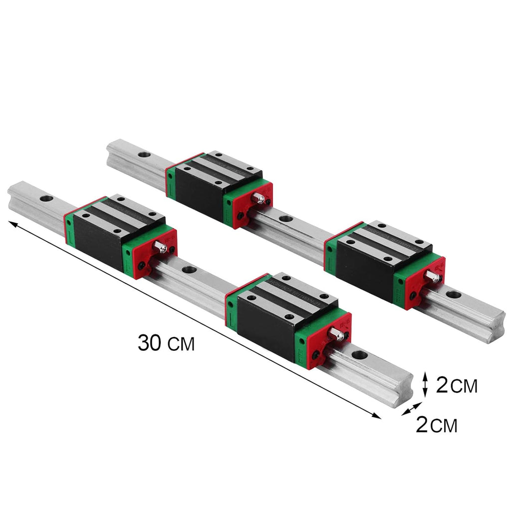 15-300mm Linear Rail with 4X Square Type Carriage Bearing Block O37146
