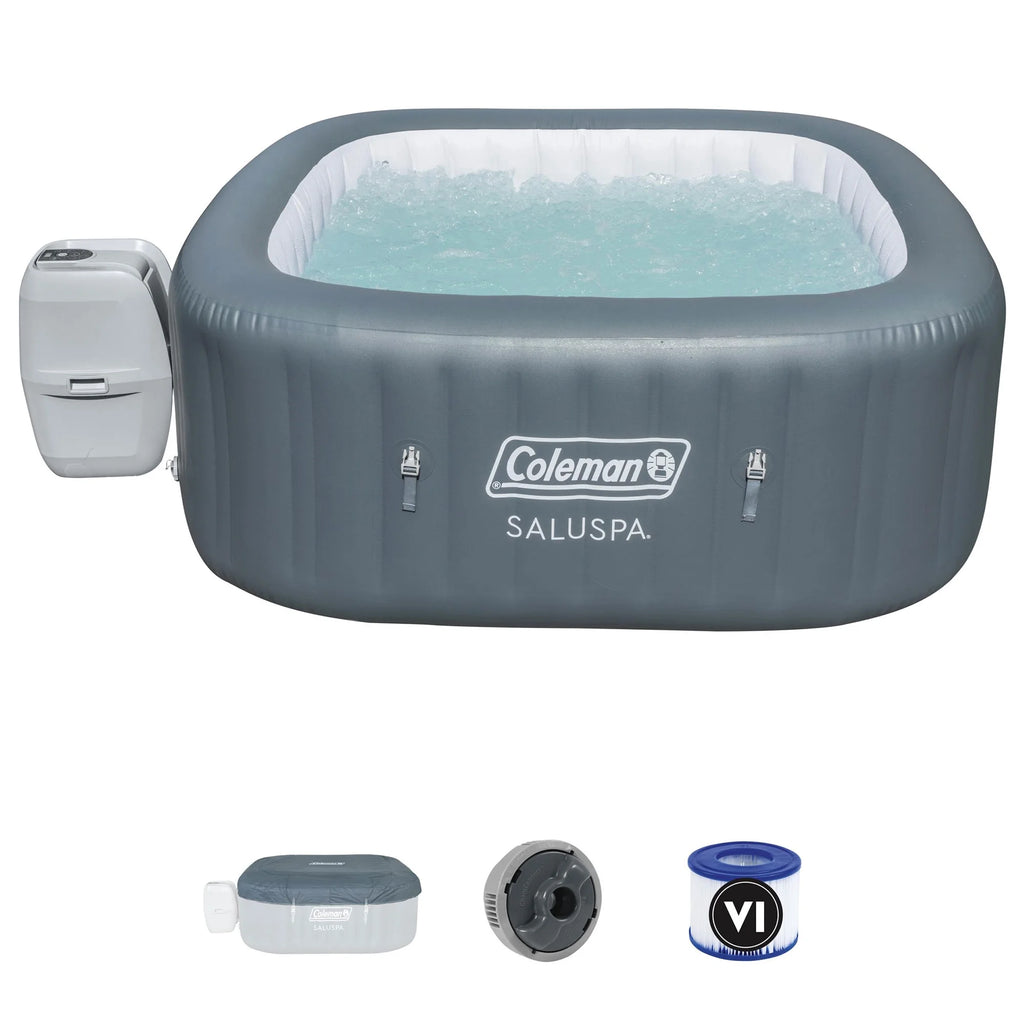 6 Person Inflatable Hot Tub with Spa Cover U7310