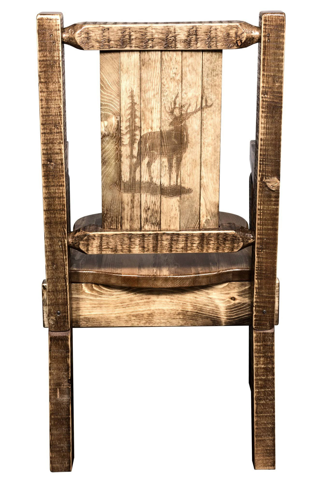 Captain's Chair with Laser Engraved Elk Design O46929