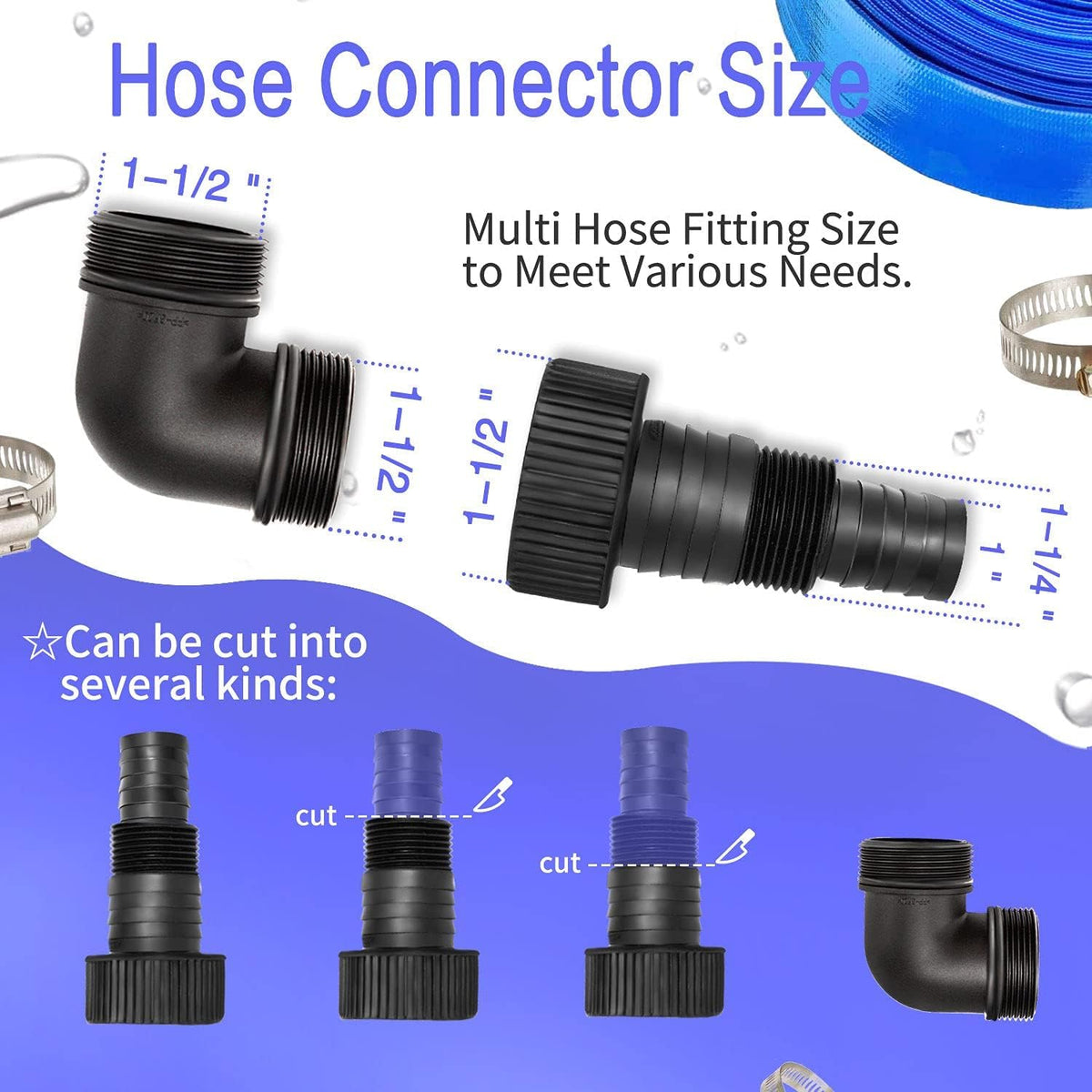 3 in 1 Submersible Pump 1/2HP 400W 2905GPH with Float Switch P17834