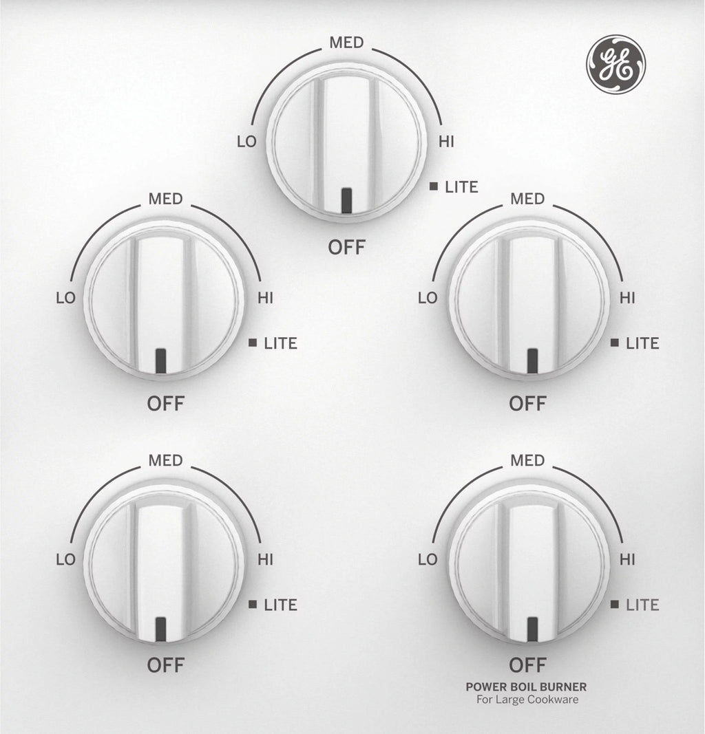 36" Gas Cooktop with 5 Sealed Burners in White V51545