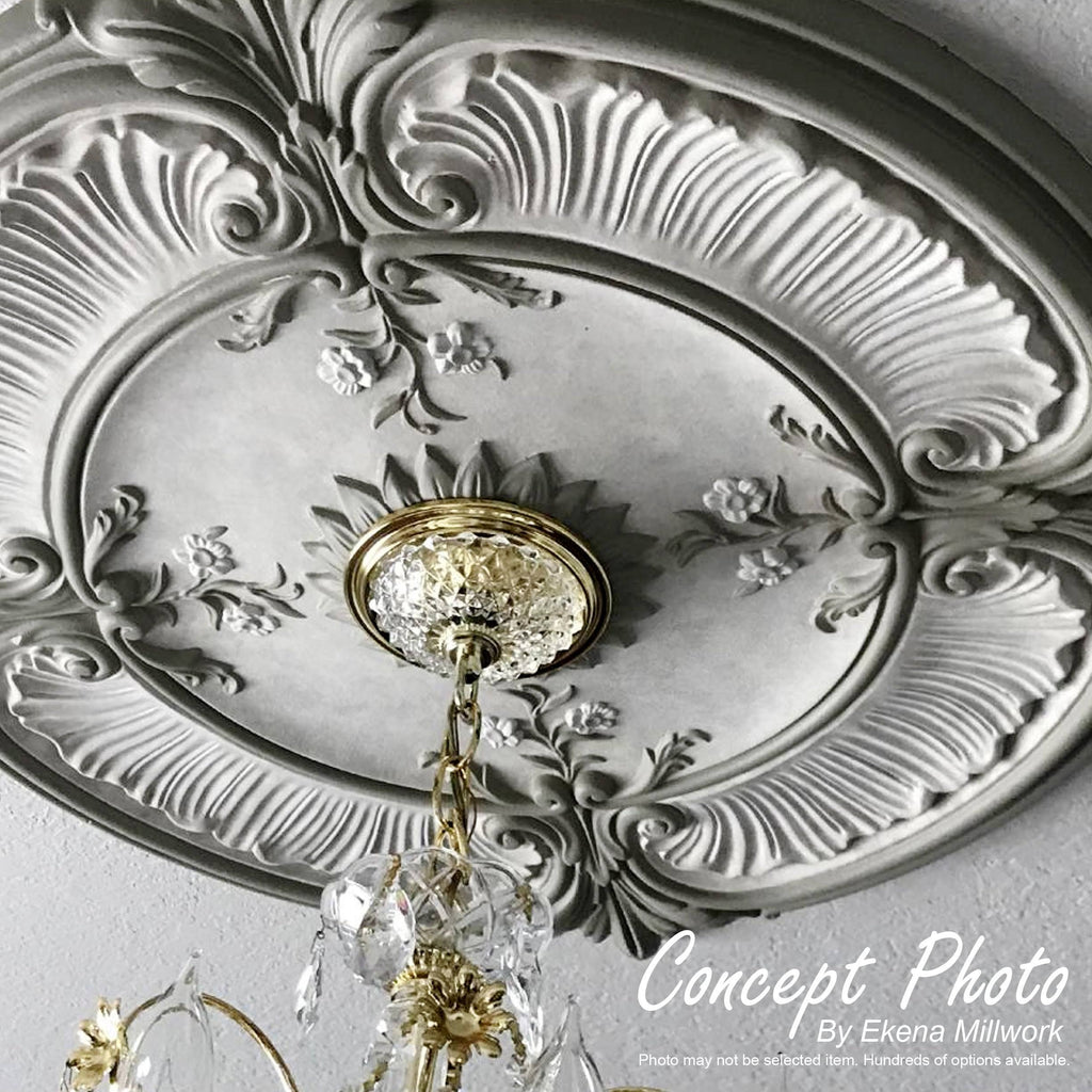 Hand-Painted Silver Ceiling Medallion M74040