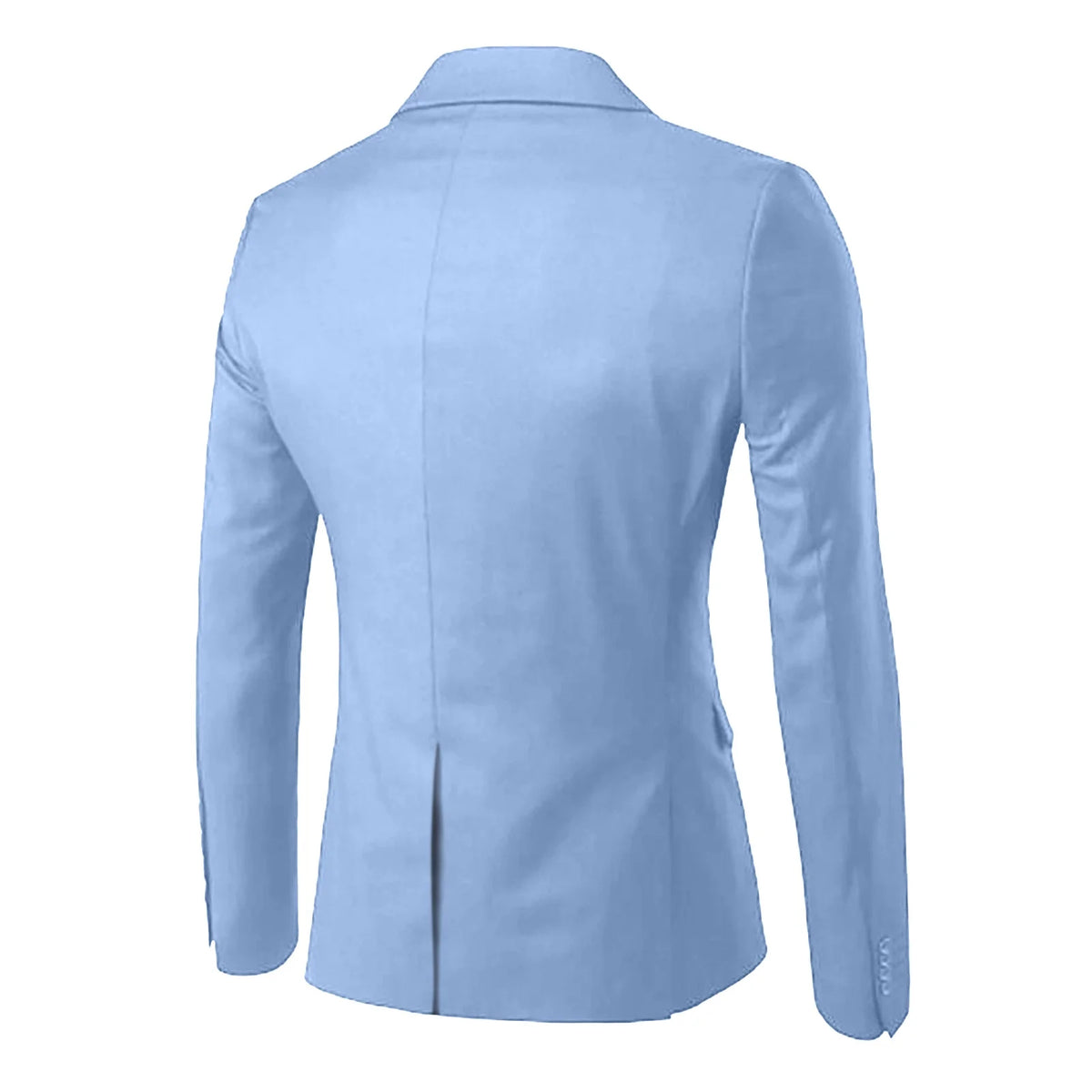 Sky Blue Men’s Slim Fit 3-Piece Suit Jacket Vest & Pant N52876